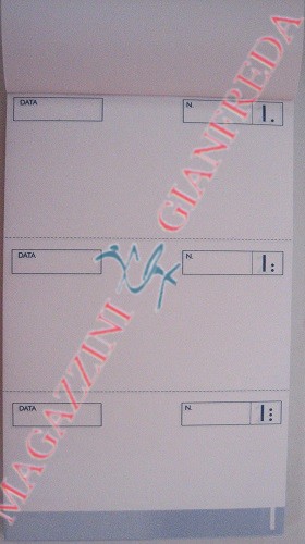 BLOCCO COMANDE 25 FOGLI A TRE TAGLIANDI AUTORICALCANTI TRIPLICE COPIA  CM. 17X9,9